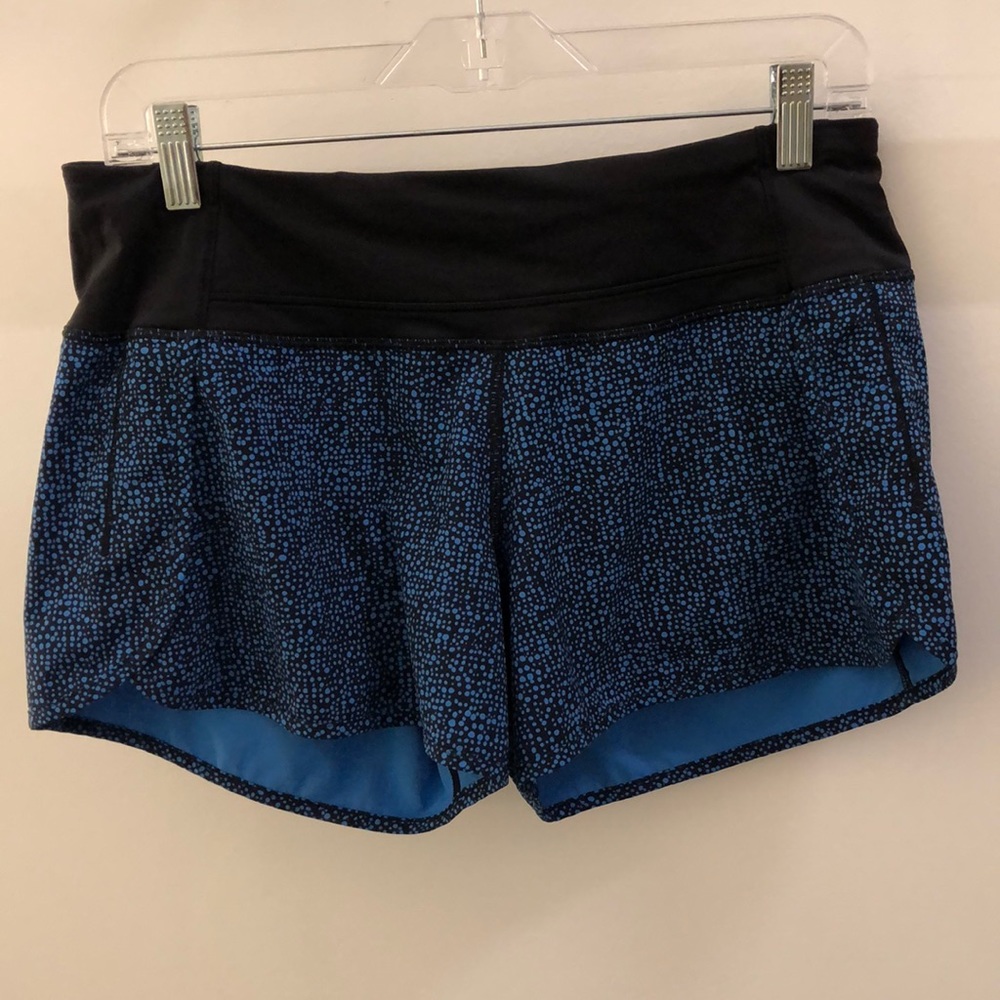 Lululemon blue and black shorts, sz 8, 68421